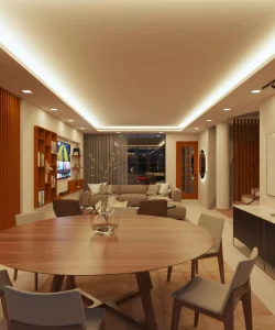 Casa en venta letran valle render comedor