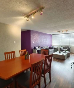 Sala departamento en venta en la condesa